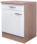 Unterschrank Valero wei&szlig; Hochglanz B/H/T: ca. 60x86x60 cm