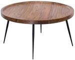 Couchtisch natur schwarz lackiert B/H/T: ca. 75x39x75 cm