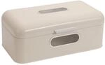 ECHTWERK Brotkasten Retro creme Metall B/H/L: ca. 23,8x17x42,5 cm