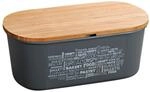 Kesper Brotbox grau Bambus B/H/L: ca. 18x14x34 cm