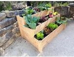 Westmann Treppenhochbeet Premium natur L&auml;rche B/H/L: ca. 76x64x120 cm
