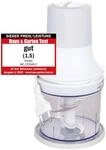 Emerio Zerkleinerer MC-122649.2 wei&szlig; transparent Kunststoff H/D: ca. 24,5x13,5 cm