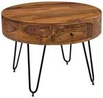Couchtisch natur schwarz pulverbeschichtet B/H/T: ca. 60x44,5x60 cm