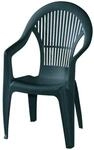 ProGarden Gartenst&uuml;hle Vega gr&uuml;n Kunststoff B/H/L: ca. 54x93x57 cm