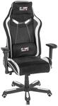 Gaming-Sessel Game-Rocker schwarz wei&szlig; Kunstleder Microfaser