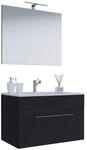Waschplatz 3tlg-Badinos schwarz B/H/T: ca. 80x50x46 cm