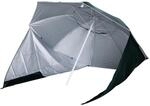 Outsunny Strandschirm-/Strandzelt 2in1 dunkelgr&uuml;n Metall H/D: ca. 222x210 cm