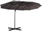 Outsunny Doppelschirm dunkelgrau Metall B/H/L: ca. 270x250x460 cm
