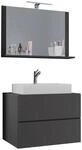 Waschplatz 3tlg-Lendas wei&szlig; anthrazit B/H/T: ca. 80x52x52 cm