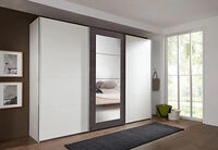 Schwebet&uuml;renschrank Minden wei&szlig; Graphit B/H/T: ca. 270x210x65 cm