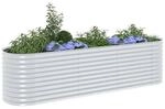 Garten-Hochbeet silber Stahl B/H/L: ca. 80x81x320 cm