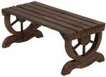 Outsunny Sitzbank braun Holz B/H/T: ca. 105x53x50 cm