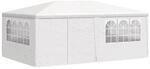 vidaXL Pavillon wei&szlig; Stahl B/H/L: ca. 600x270x400 cm
