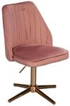 Drehstuhl rosa gold Stoff Eisen