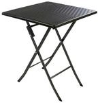 VCM Gartentisch schwarz Polyrattan B/H/L: ca. 61x75x61 cm