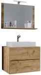 Waschplatz 3tlg-Lendas wei&szlig; Eiche Honig Nachbildung B/H/T: ca. 60x52x52 cm