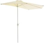VCM Sonnenschirm Balkon beige Stahlrohr B/H/L: ca. 140x235x270 cm