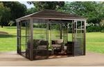 Sojag Pavillon Castel bronze Aluminium B/H/L: ca. 298x283x362 cm