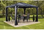Sojag Pavillon Ventura anthrazit Stahl B/H/L: ca. 296x260x296 cm