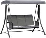 Outsunny Hollywoodschaukel dunkelgrau Metall B/H/T: ca. 196x172x128 cm
