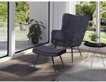 byLIVING Sessel UTA schwarz schwarz Stoff Metall B/H/T: ca. 72x97x80 cm