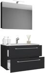 Waschplatz 3tlg-Badinos schwarz B/H/T: ca. 60x50x46 cm