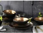 CreaTable Tafelservice GLAMOUR gold Steinzeug 12 tlg.