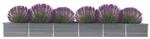Garten-Hochbeet grau Stahl B/H/L: ca. 80x45x480 cm