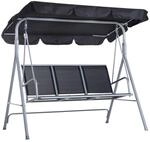 Outsunny Hollywoodschaukel schwarz Metall B/H/L: ca. 110x153x170 cm