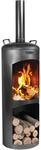 CookKing Gartenofen Faro schwarz Stahl B/H/T: ca. 40x158x40 cm
