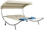 VCM Doppelliege Bindox creme Kunststoff B/H/T: ca. 130x137x200 cm