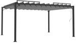 vidaXL Pergola anthrazit Aluminium B/H/L: ca. 400x225x300 cm