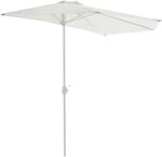 VCM Balkon-Sonnenschirm wei&szlig; Polyester-Mischgewebe B/H/T: ca. 270x235x140 cm