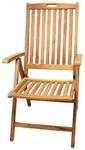 VCM Gartenstuhl braun Teakholz B/H/T: ca. 56x110x75 cm