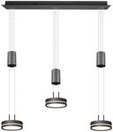 TRIO Pendelleuchte Franklin anthrazit Aluminium B/H/T: ca. 85x150x14 cm 3.0