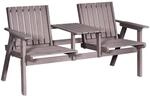 Outsunny Gartenbank grau Holz B/H/T/L: ca. 70x83x70x152 cm