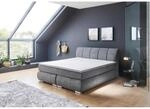 Boxspringbett Malin grau Liegefl&auml;che B/L: ca. 180x200 cm