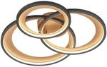Reality LED-Deckenleuchte Granada schwarz gold Metall B/H/L: ca. 71,5x10,5x63,5...