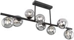 GLOBO Deckenleuchte RIHA 56133-9D schwarz Metall Rauchglas B/H/T: ca. 87x37x28 cm 9