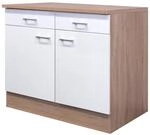 Unterschrank Samoa wei&szlig; Eiche Nachbildung B/H/T: ca. 100x85x60 cm