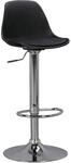 Barhocker schwarz Chrom Kunstleder Metall B/H/T: ca. 40x104x40 cm