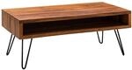 Couchtisch natur schwarz pulverbeschichtet B/H/T: ca. 100x40x50 cm