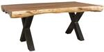 Esstisch natur schwarz Lack matt B/H/T: ca. 200x77x100 cm