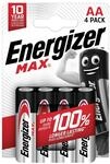 Energizer Batterie Max AA/Mignon (LR6) 4er Pack