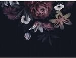 Livingwalls Fototapete Floral rot wei&szlig; schwarz B/L: ca. 280x371 cm