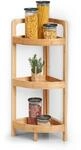 Eckregal natur Bambus B/H/T: ca. 29x85x29 cm