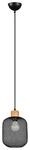 Reality Pendelleuchte Calimero mattschwarz Metall Holz L/D: ca. 150x18 cm E27 1