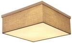 GLOBO Deckenleuchte anthrazit schwarz Metall Textil B/H/T: ca. 40x14x40 cm E27 3