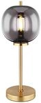 GLOBO Tischleuchte messing Metall Glas H/D: ca. 45x18,5 cm 1 Brennstellen