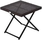 Outsunny Gartentisch braun Metall B/H/L: ca. 40x40x40 cm